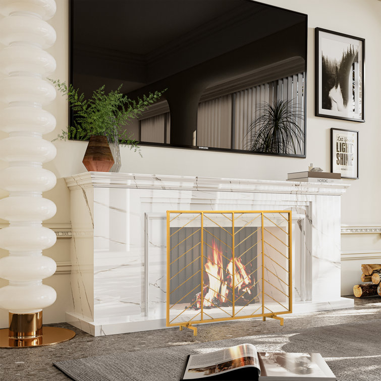 Mercer41 Single Panel Fireplace Screen & Reviews Wayfair